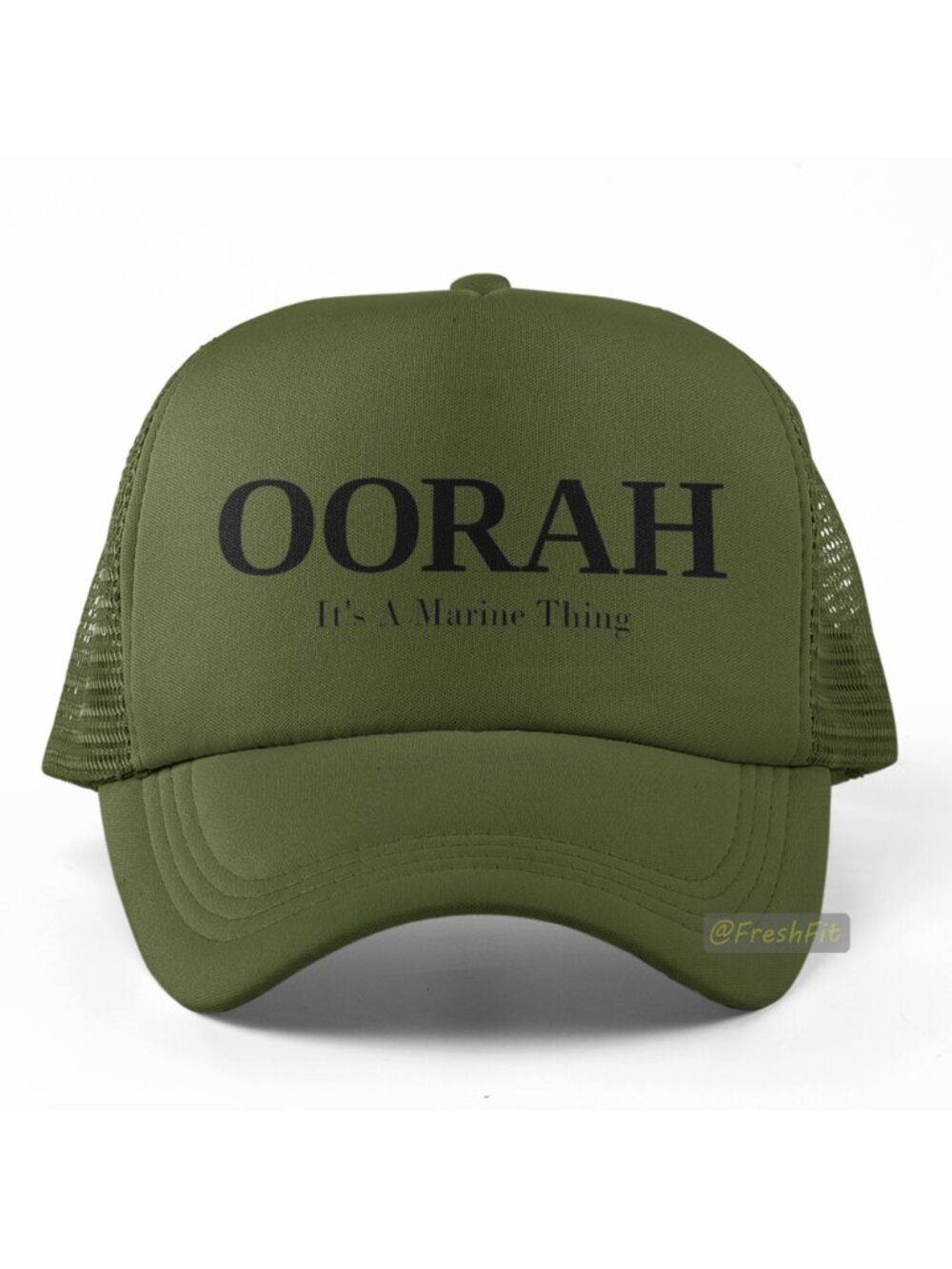 🆕Oorah It's A Marine Thing Foam Trucker Hat Mesh Snapback Cap Olive Green